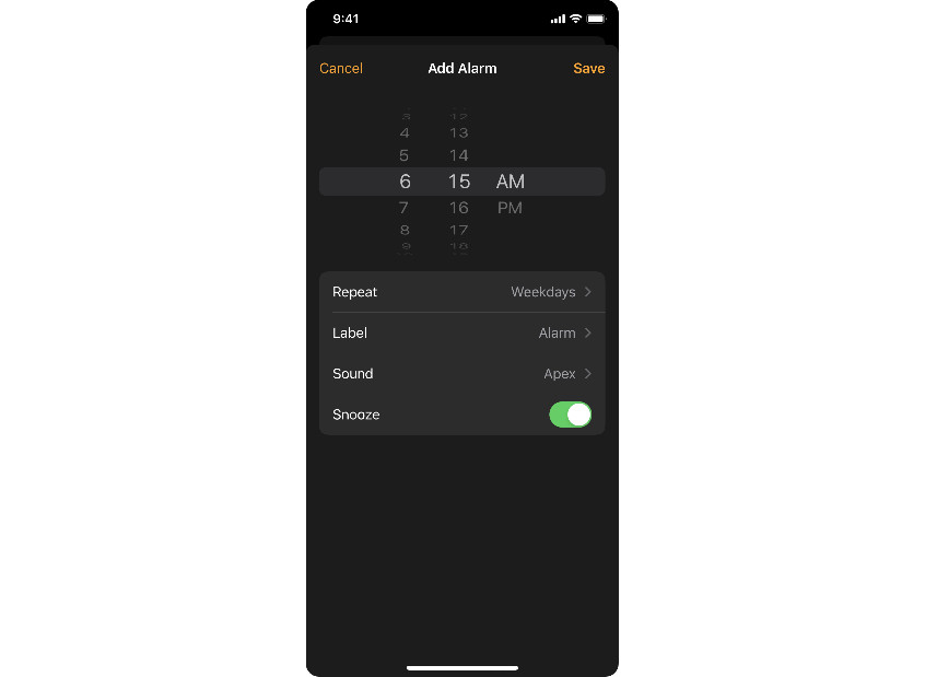 iOS Time picker - Wheels