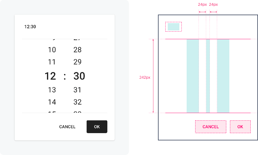 PWA Time picker