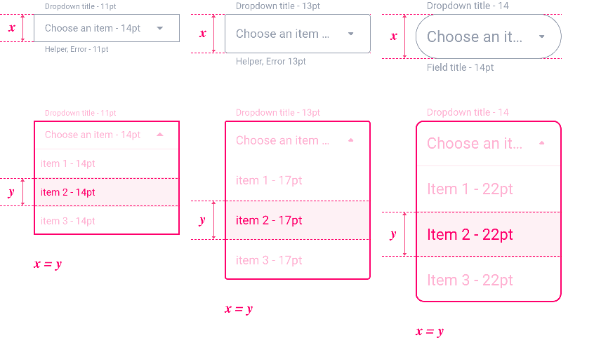 Dropdown height in Title-Up layout