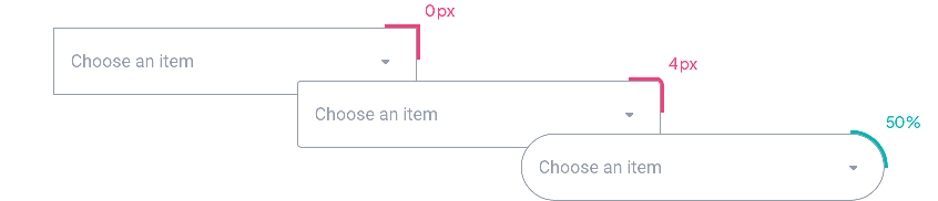 Shape on Dropdown